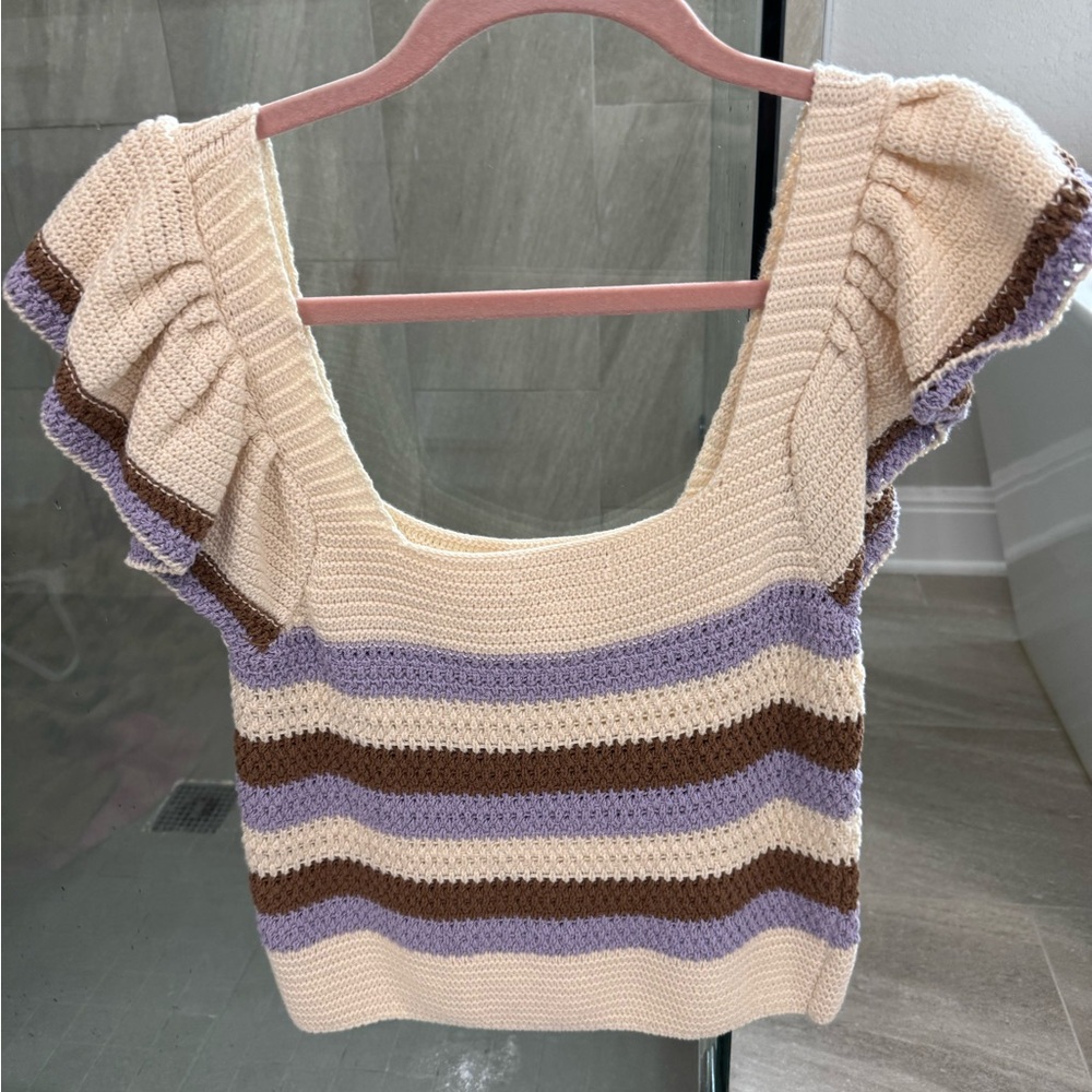 Mango Crochet Top